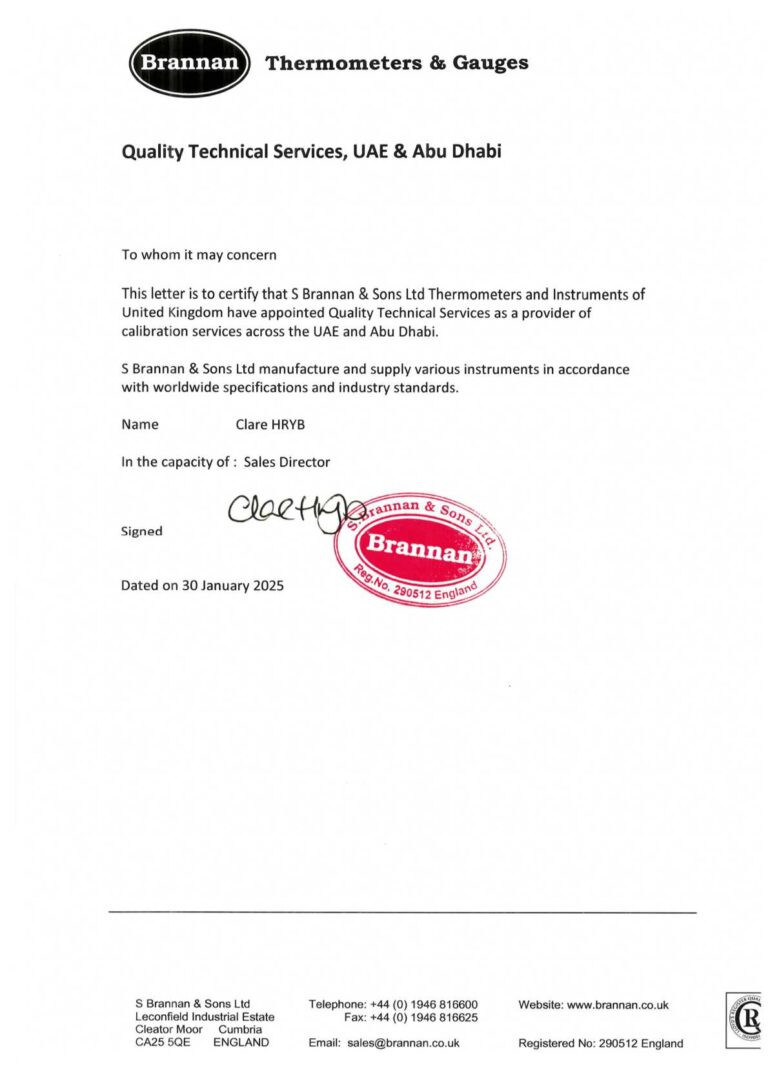 Certificates - Quality Technical Services
