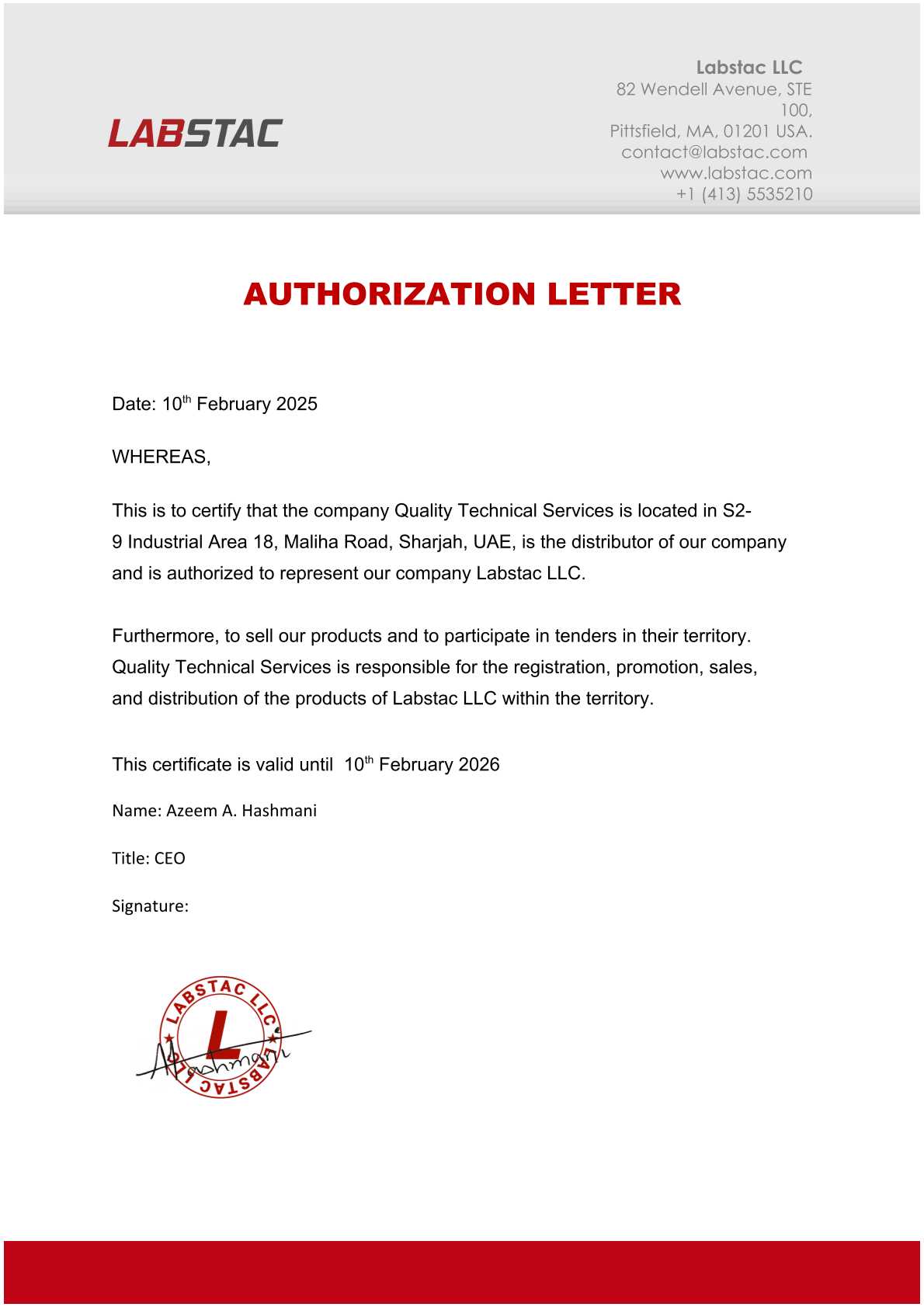 LABSTAC-QTS-Authorization